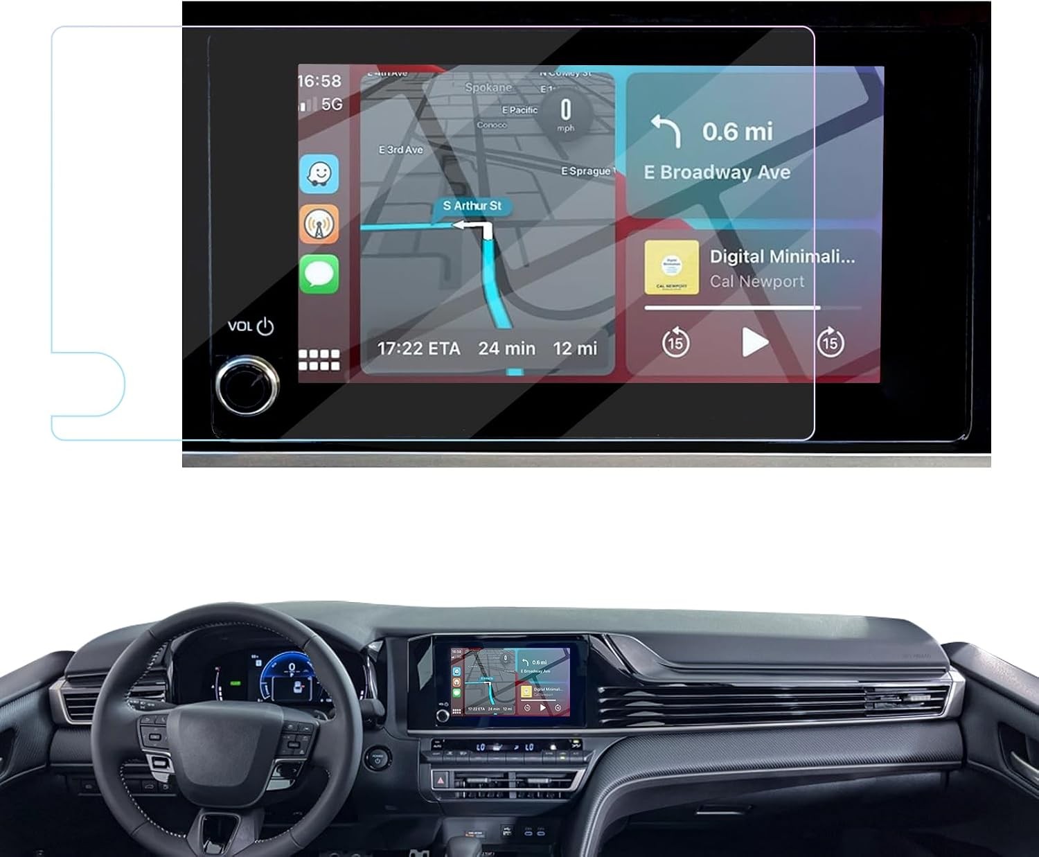 Screen Protector for 2025 Toyota RAV4 & 2025 2026 Toyota Camry 8 Inch 9H Tempere