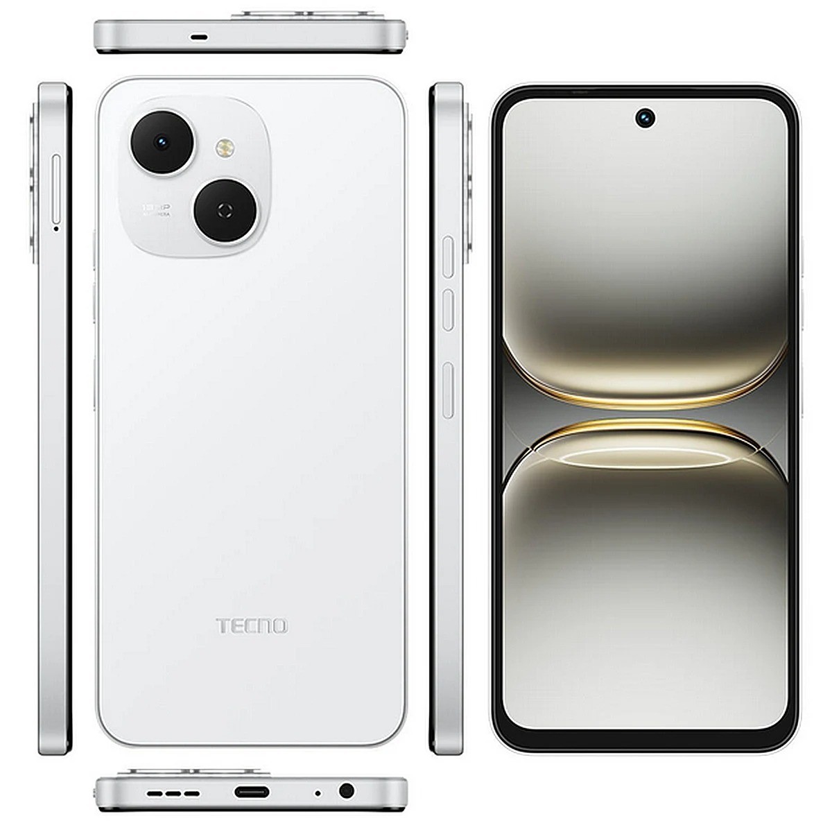 New Tecno Spark 40C Android GSM Factory Unlocked Cell Phone 256GB Dual SIM WH