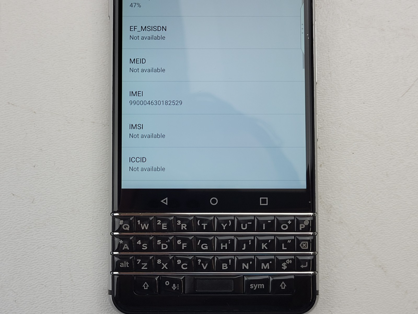 BlackBerry KeyOne (BBB100-3) 32GB – Silver (Sprint) Smartphone – H6690