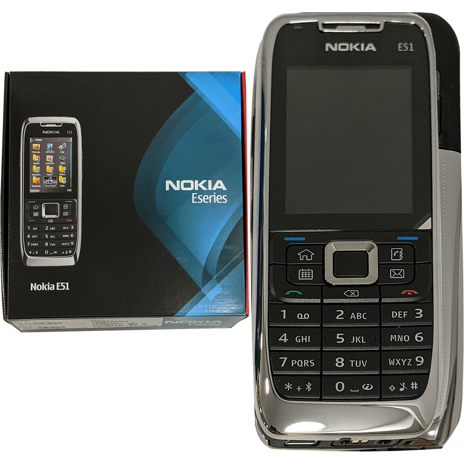 Nokia E51 Single SIM 130MB + 96MB White ABC Keypad Factory Unlocked 3G GSM