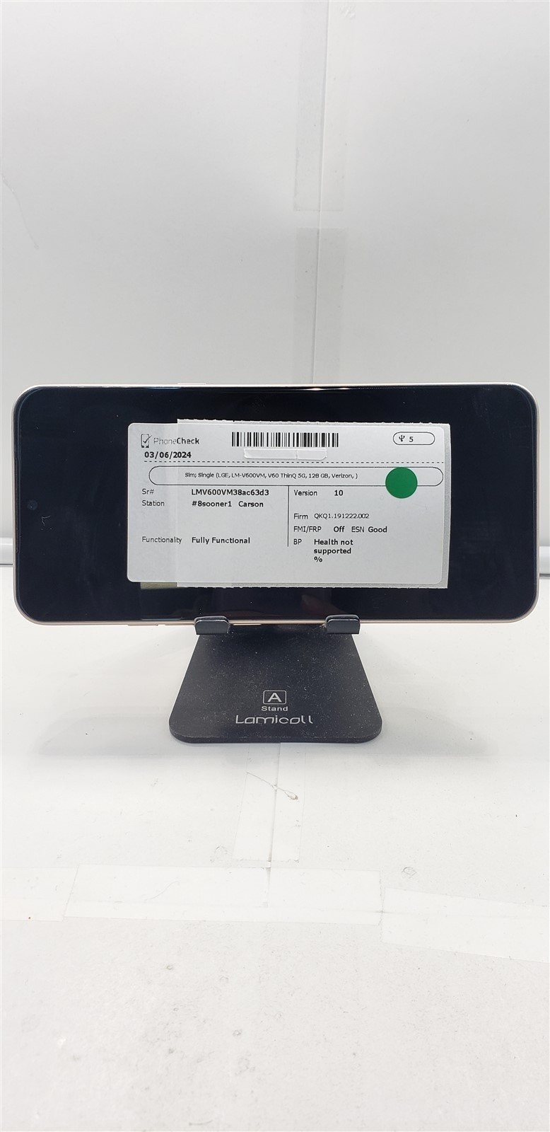 LG V60 ThinQ 5G 128GB Blue LM-V600VM (Unlocked) – Fully Functional – DF9921