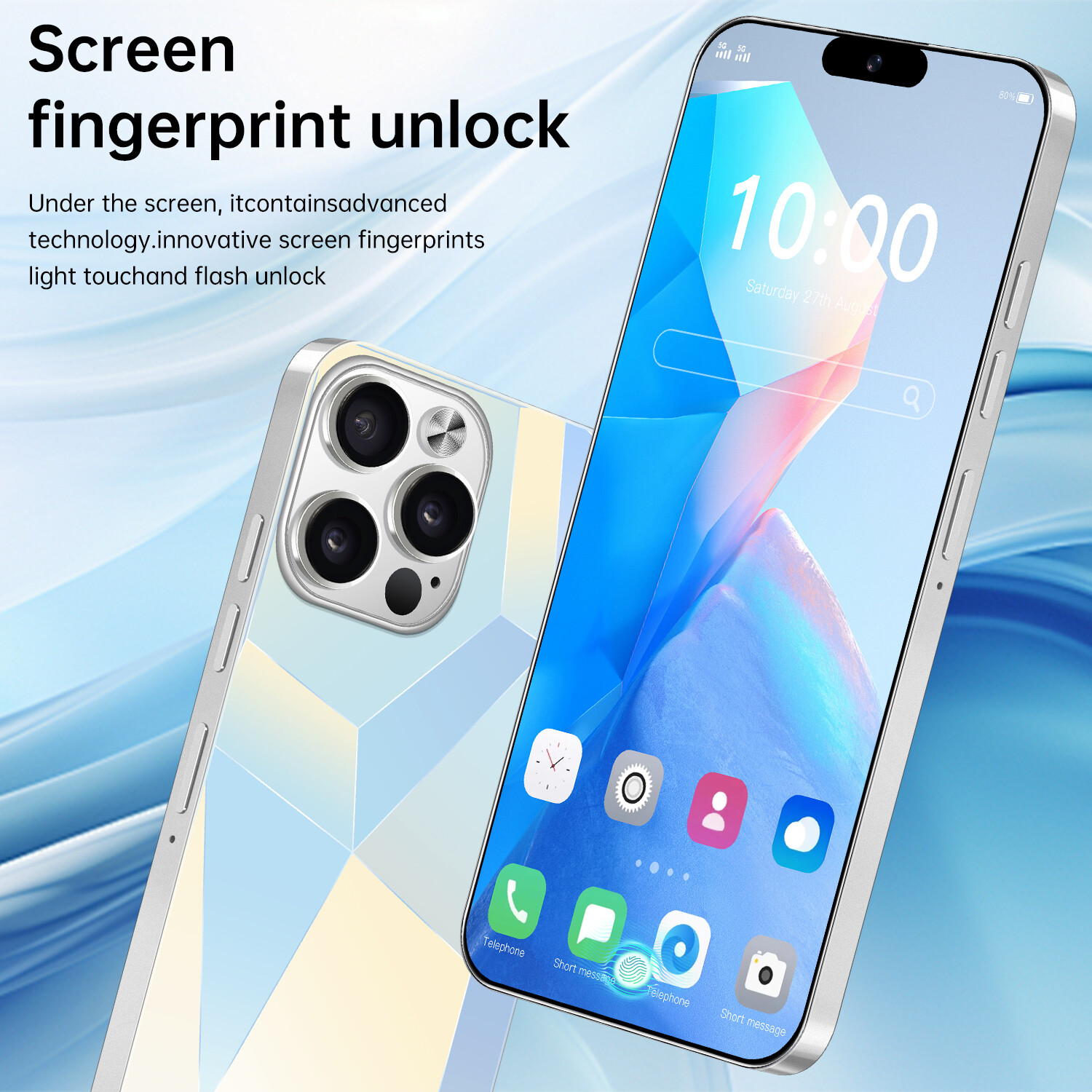 C15 Pro Max Smartphone Android 6.5” Unlocked 4+64GB 5000mAh 12+24MP Dual SIM