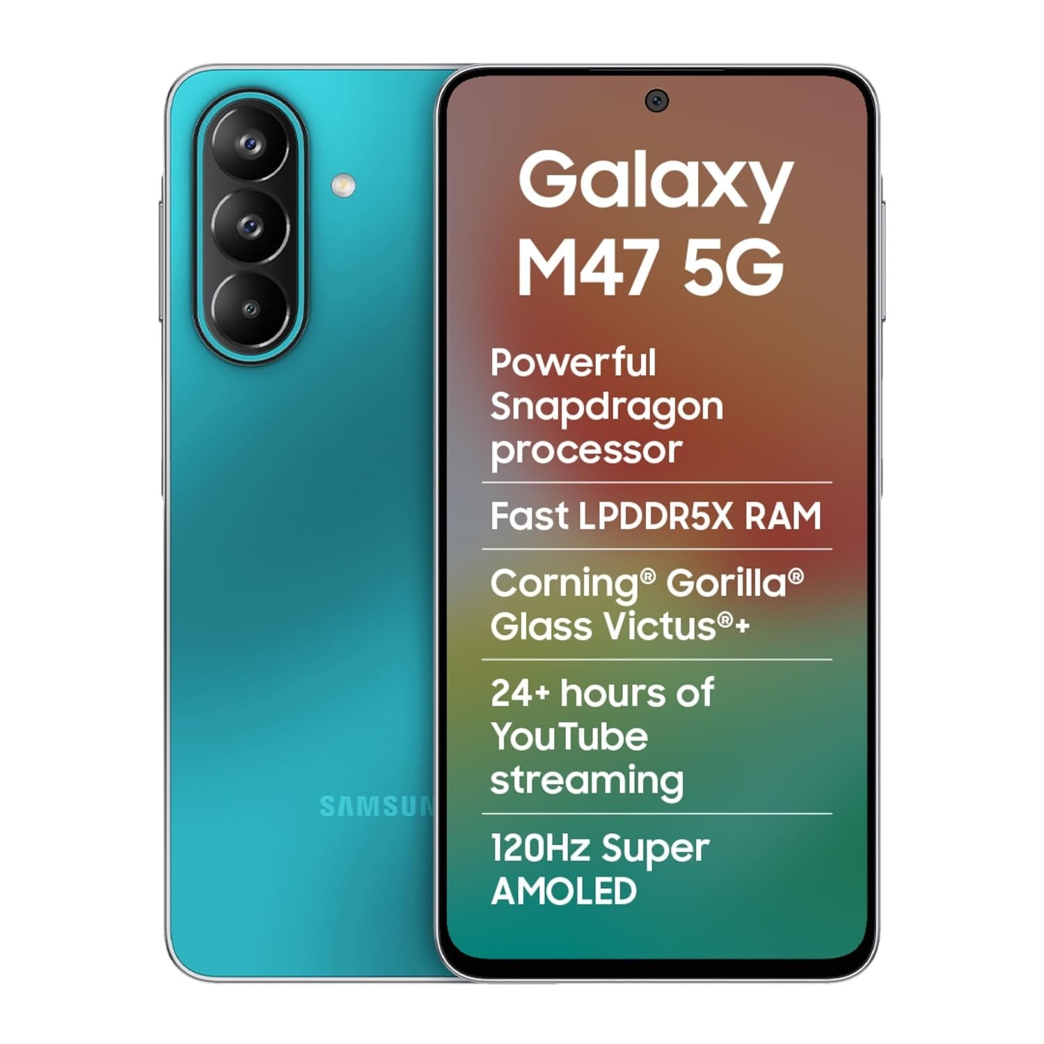 Samsung Galaxy M47 5G Blue, 8GB RAM, 128GB)Snapdragon 6 Gen 3 Global Version.