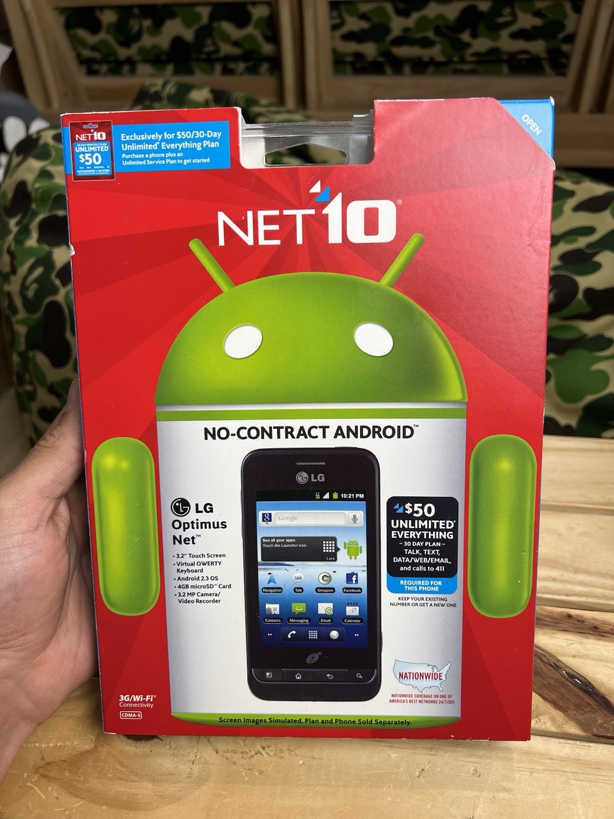 New NET 10 WIRELESS LG OPTIMUS 3G Smart Phone Net ANDROID 3.5″ TOUCHSCREEN