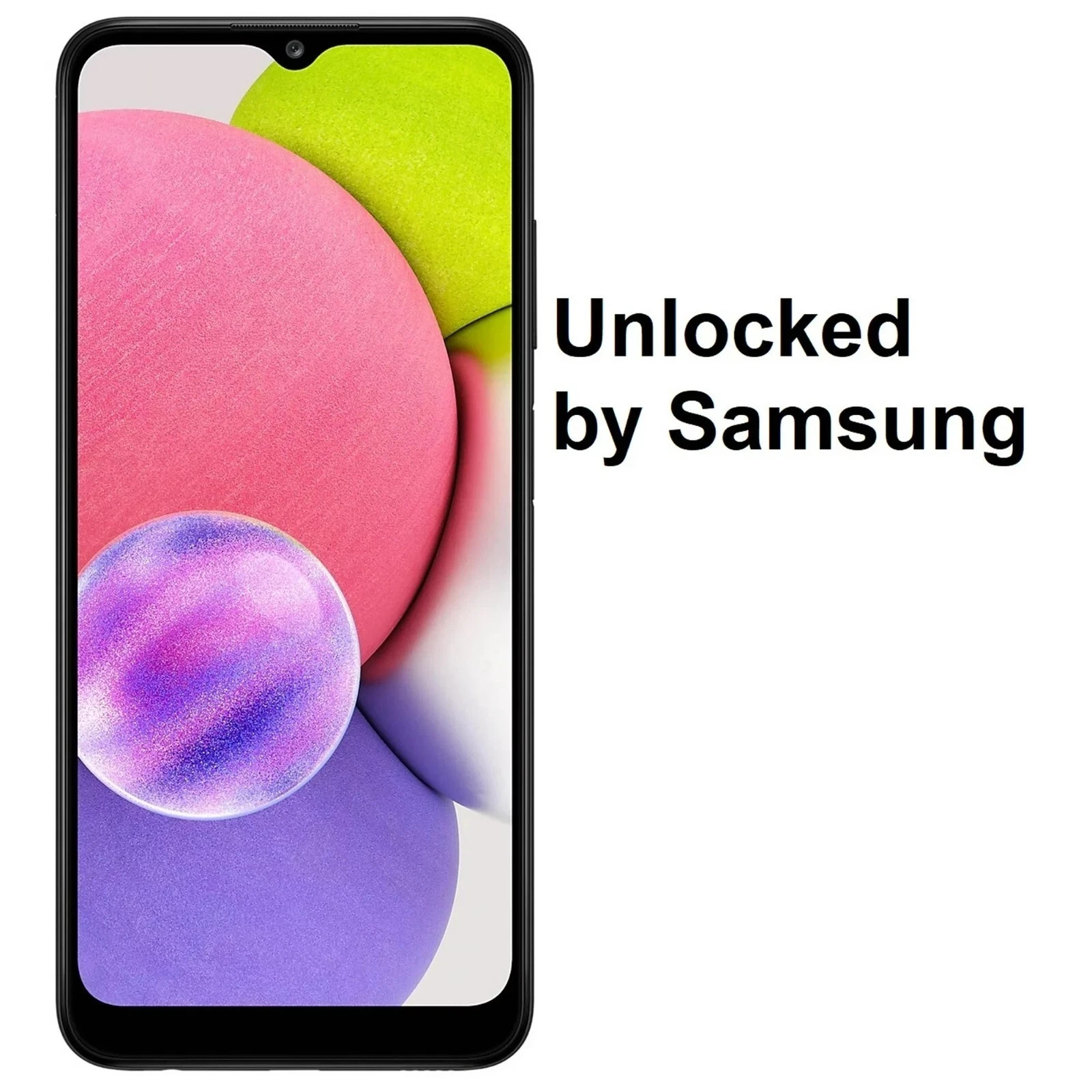 NEW Samsung Galaxy A03s 32GB GSM/CDMA Unlocked Android Smartphone – Black