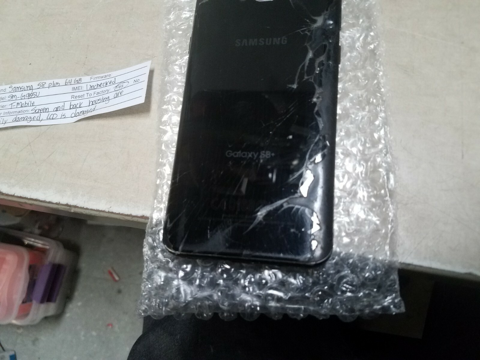 Samsung Galaxy S8 SM-G955U – 64GB – Midnight Black (T-Mobile) as is #129