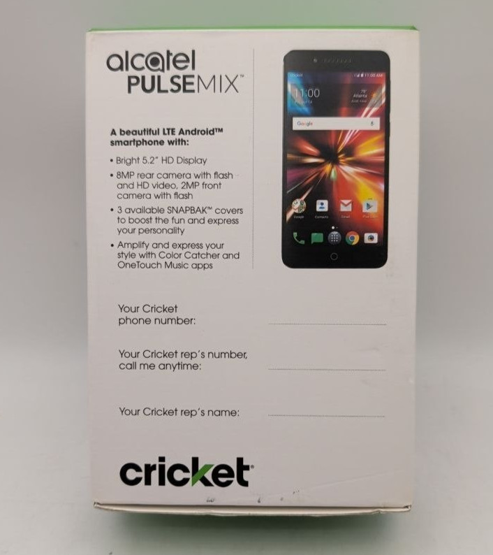 Alcatel Pulsemix 5085C Android Smartphone Cricket Locked 16GB 5.2″ HD Display