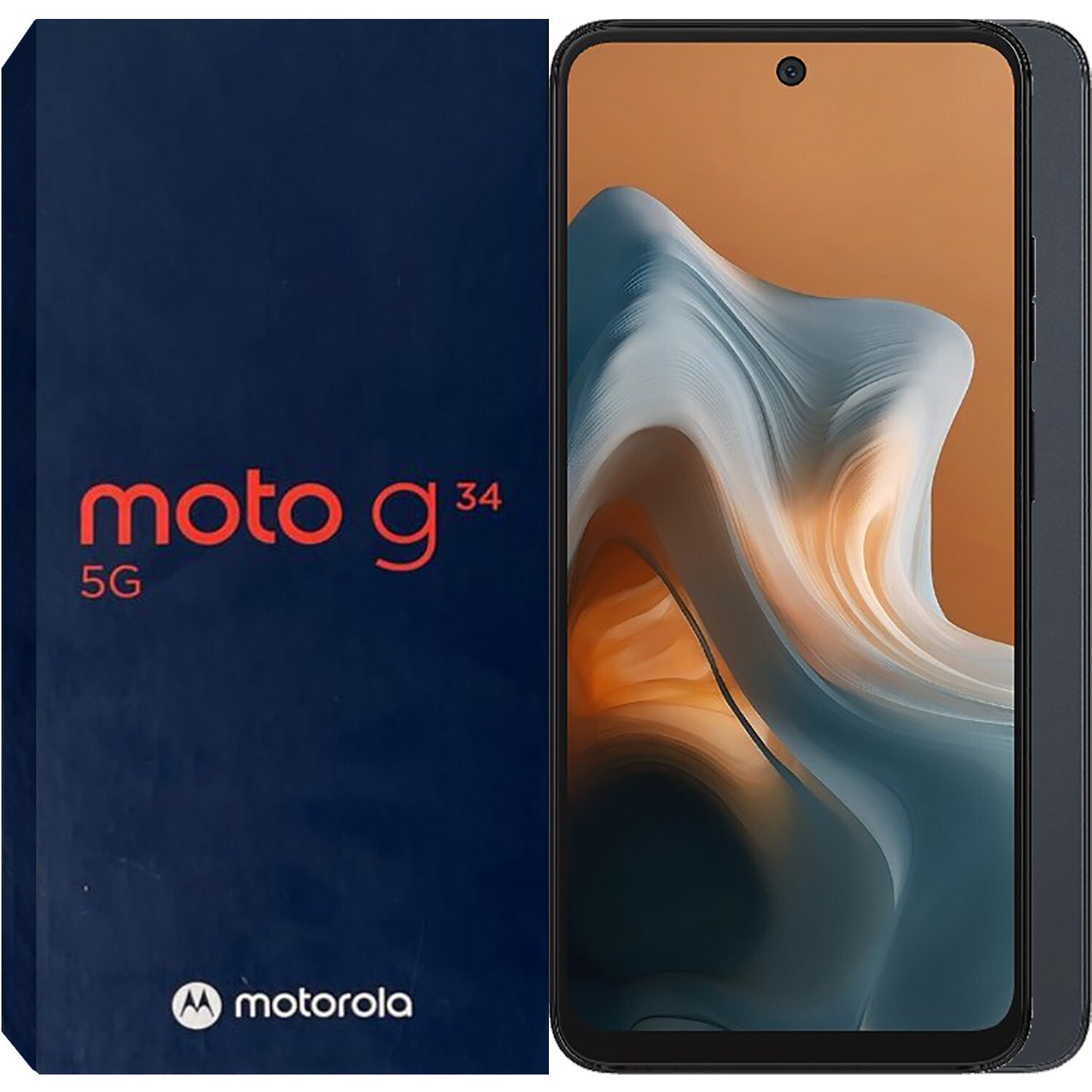 Motorola Moto G34 5G Charcoal Black 128GB + 4GB Dual-SIM Unlocked GSM NEW