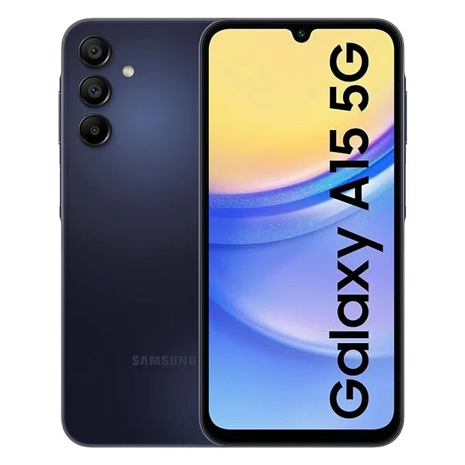 (AT&T) Samsung Galaxy A15 5G SM-A156U 128GB Blue Black 6.5” 50MP Cam – A GRADE