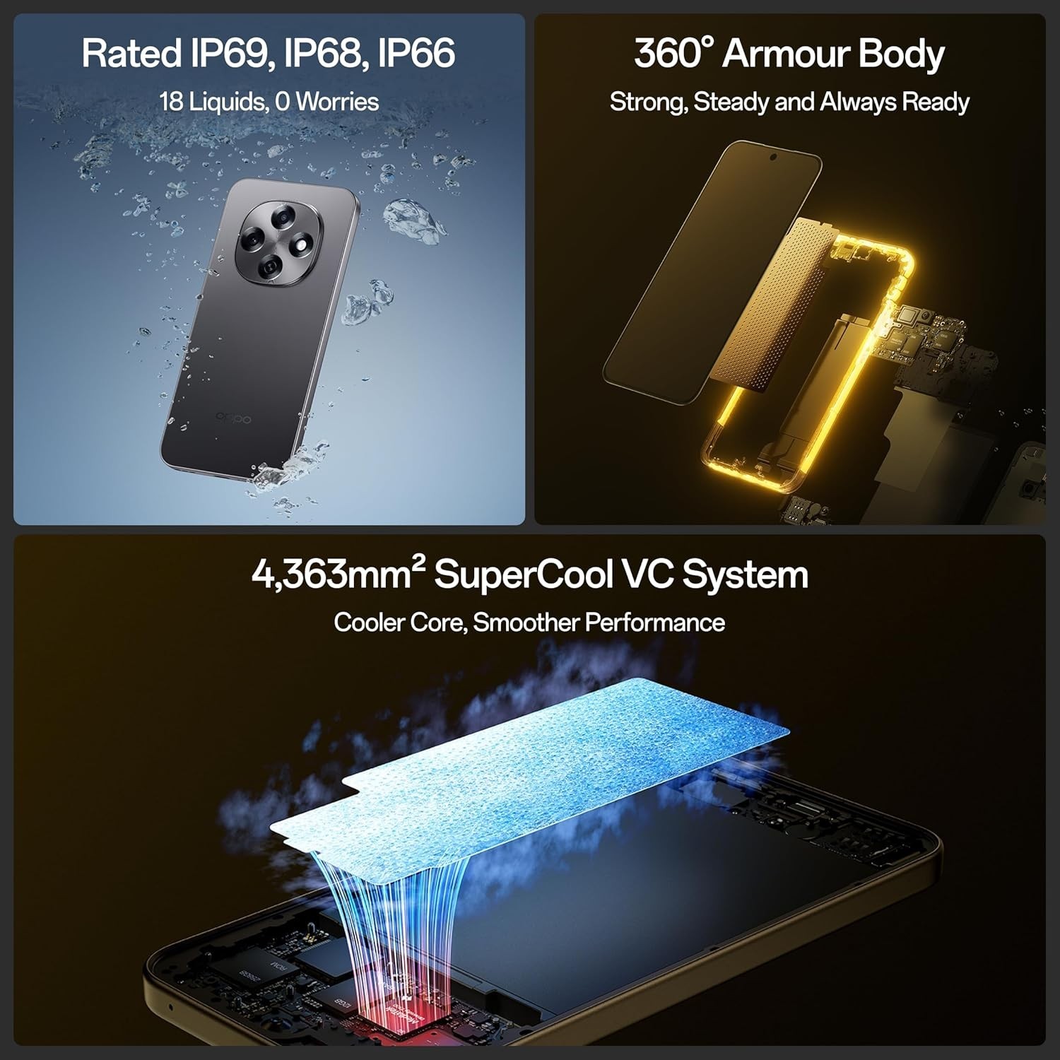 OPPO F31 Pro 5G (Gold, 256 GB 12GB RAM) Dimensity 7300 Processor Global Version.