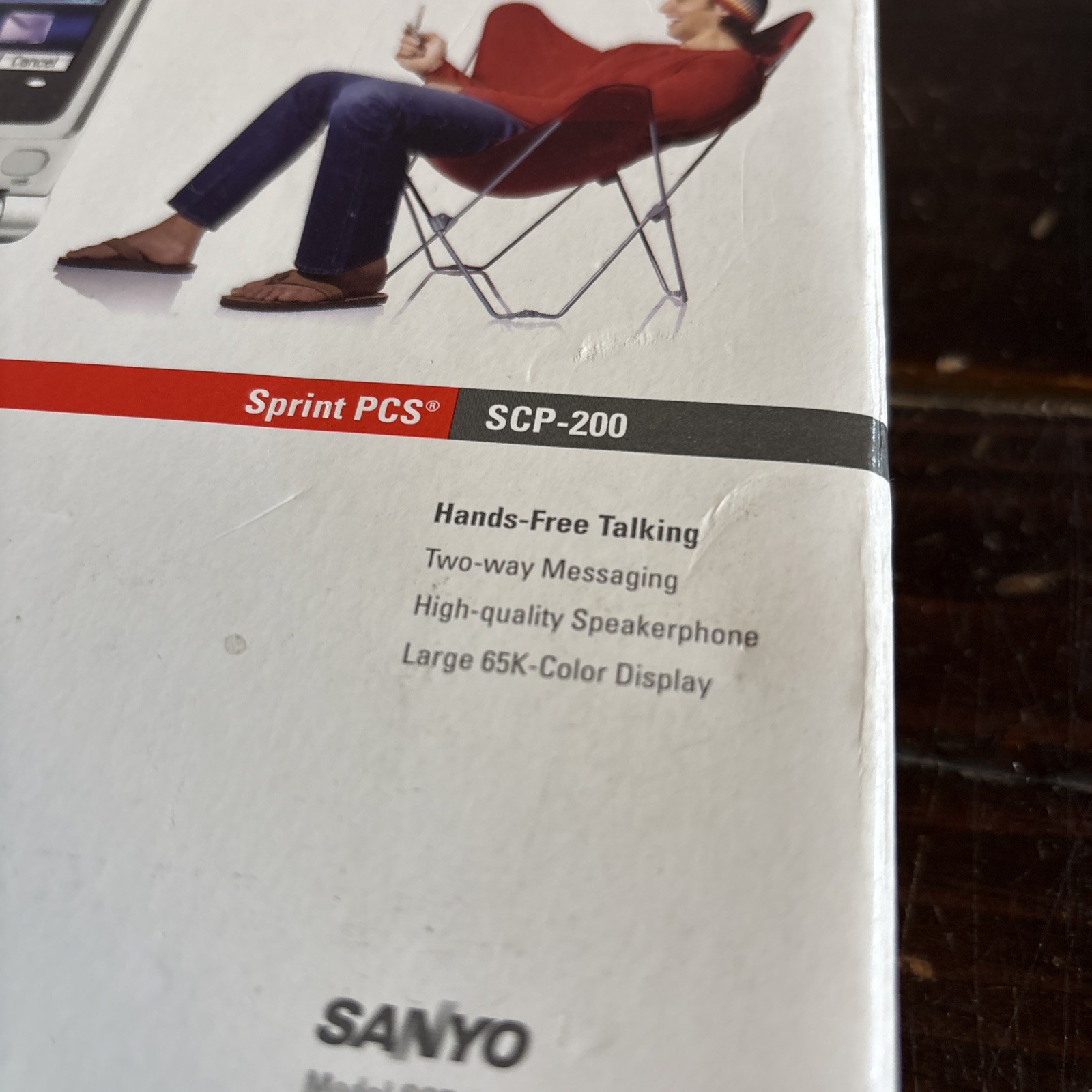 Sanyo SCP-200 – Blue and Silver ( Sprint ) Very Rare Cellular Flip Phone