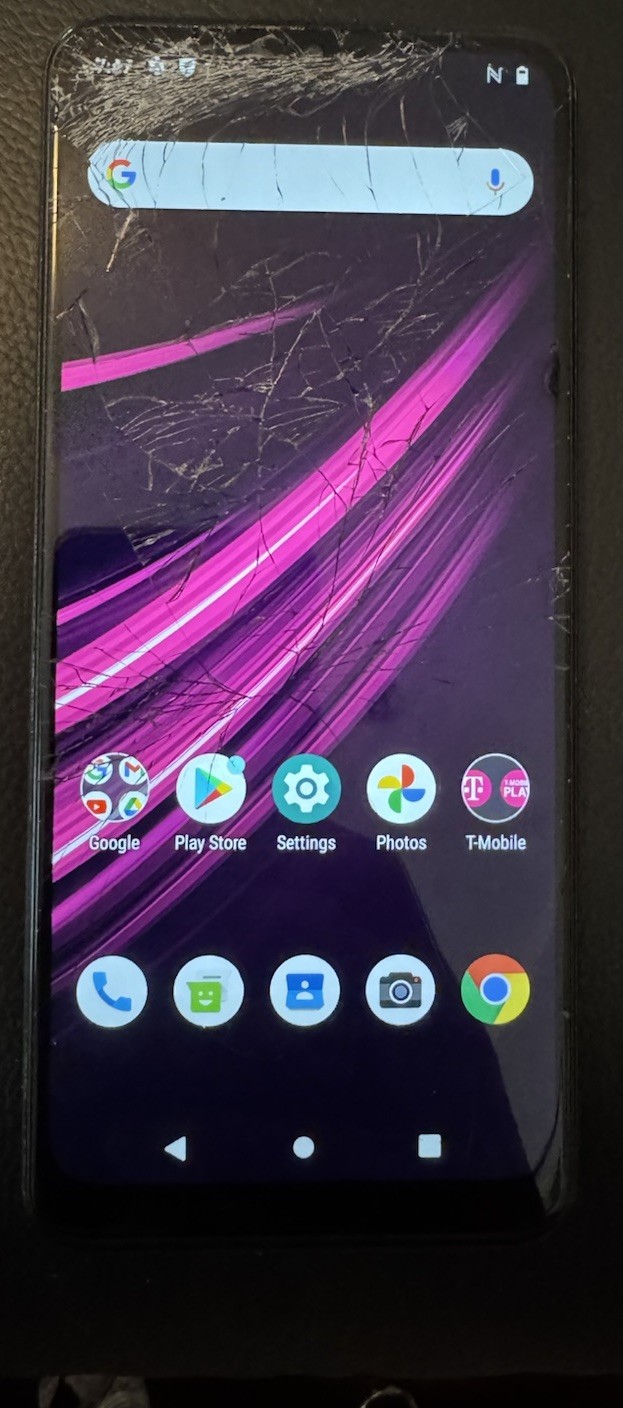 T-Mobile REVVL V Plus 5GB(T-Mobile) 64GB Smartphone Fast Ship Cracked Glass