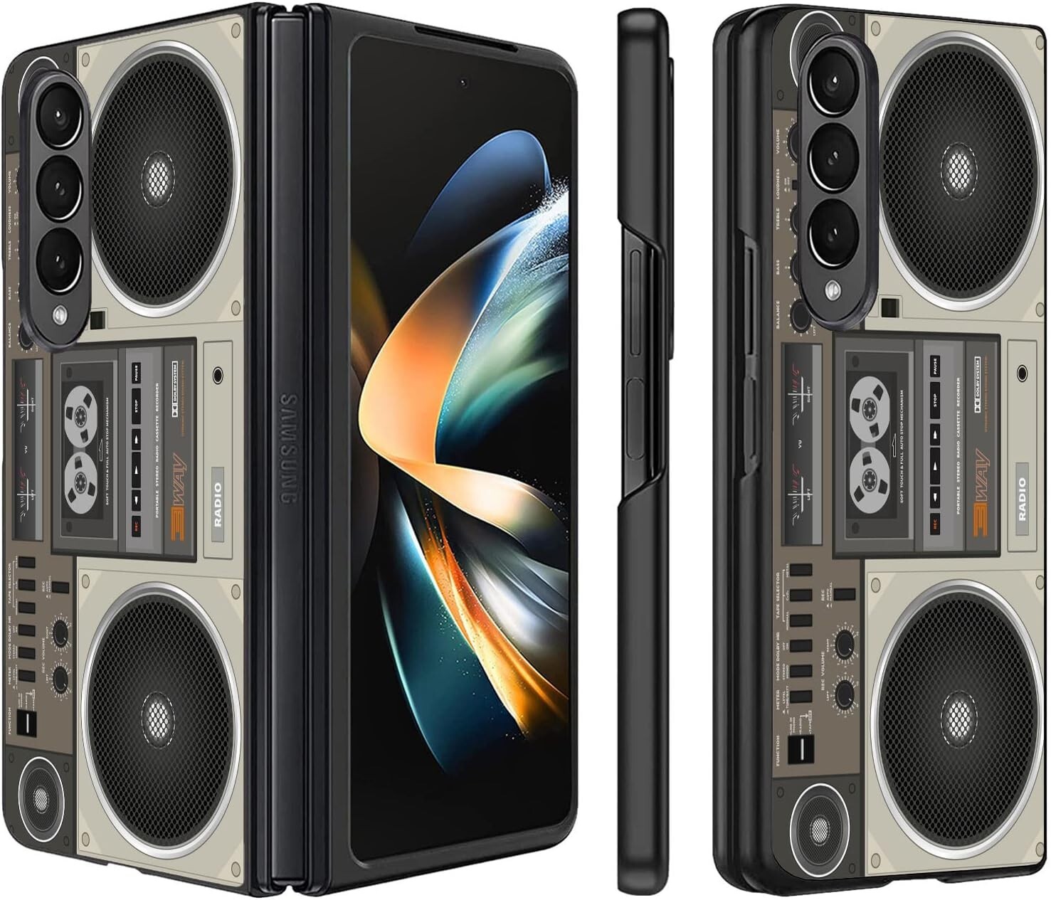 Samsung Galaxy Z Fold 3 Case with Kickstand Full Body Hard PC Stylish Shockproof