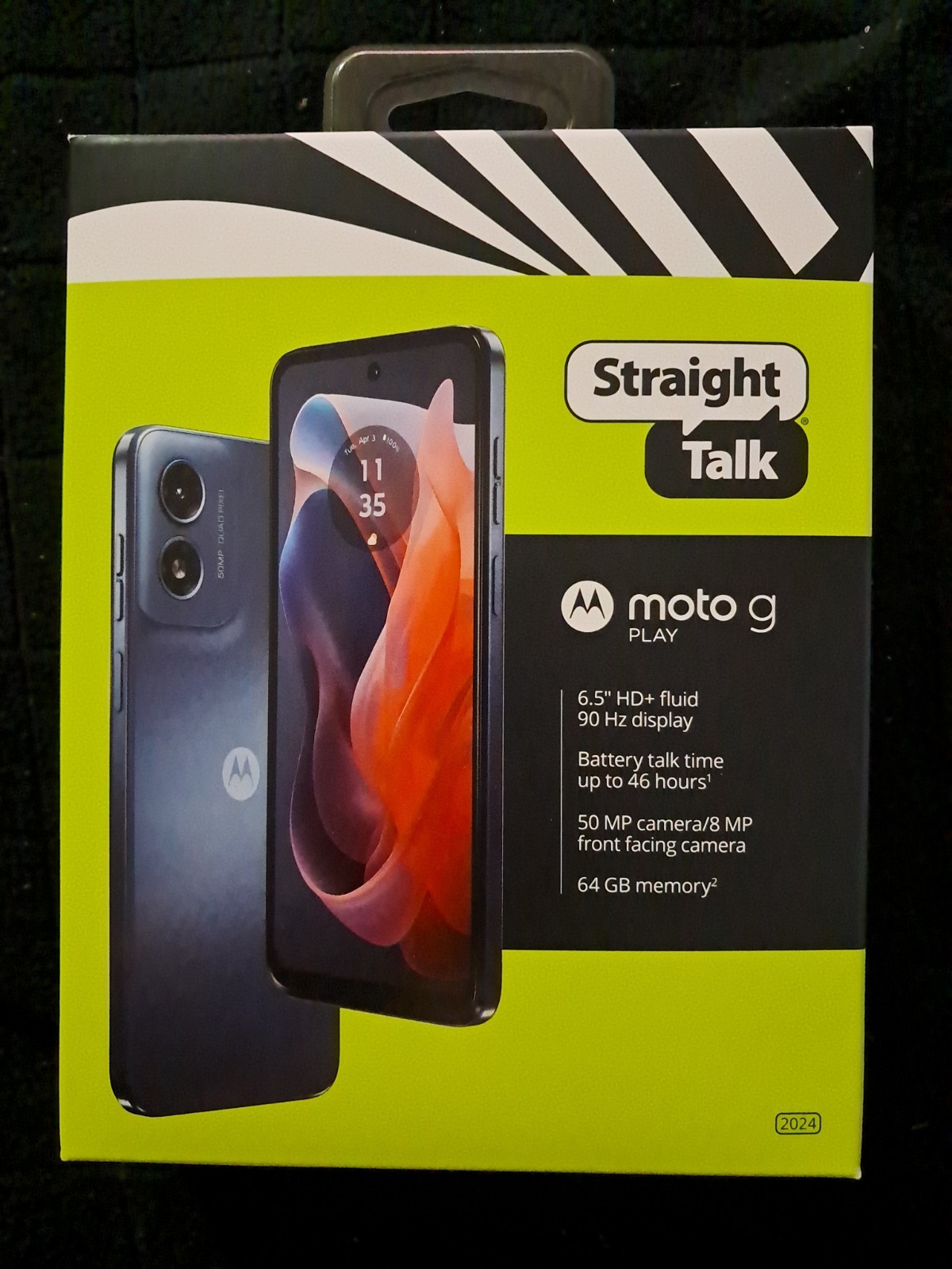 New & Sealed – Straight Talk Motorola Moto G Play (2024), 64GB, Prepaid Free Shp