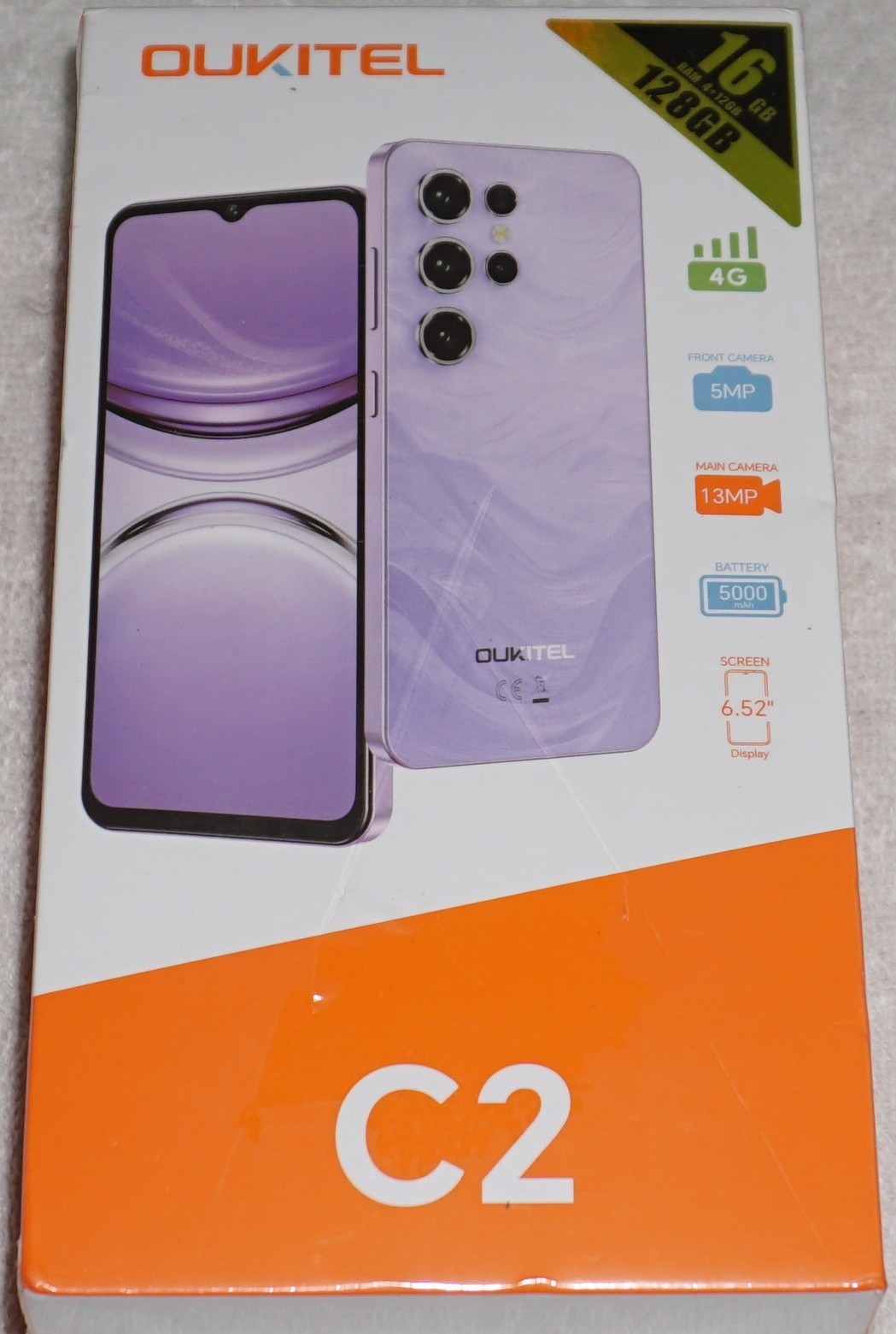 OUKITEL C2 GSM Unlocked 5000mAh 16GB/128GB Smartphone Black 6.52″ NEW