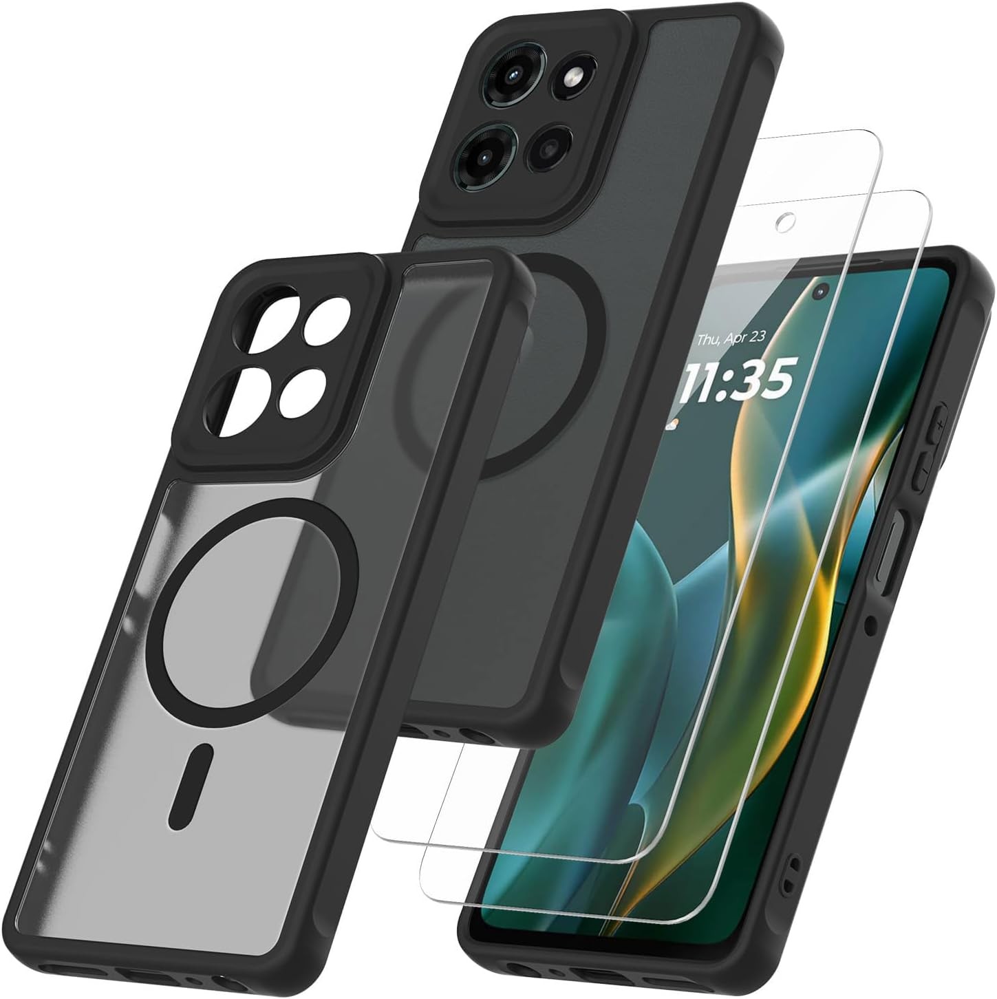 Magnetic Case for Motorola Moto G 2026/G Play 2026 with 2 Tempered Glass Protect