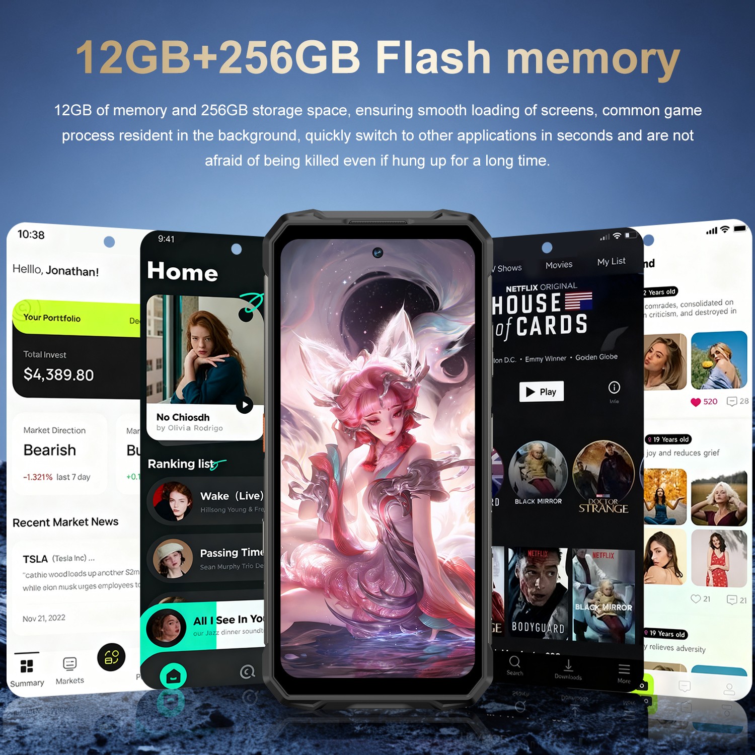 Rugged Smartphone R26 Ultra 12GB+256G Unlocked Cell Phone Dual Sim 5G 10000mAh