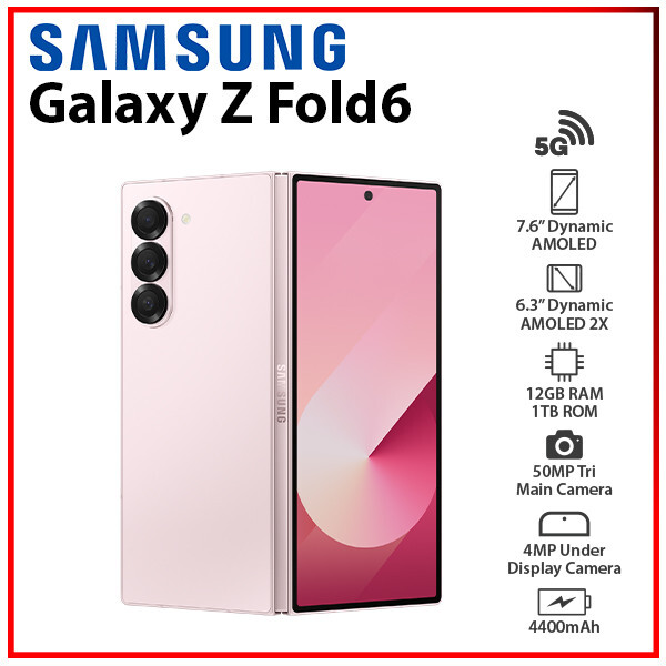 NEW Samsung Galaxy Z Fold6 5G PINK 12GB+1TB Dual SIM Android Cell Phone