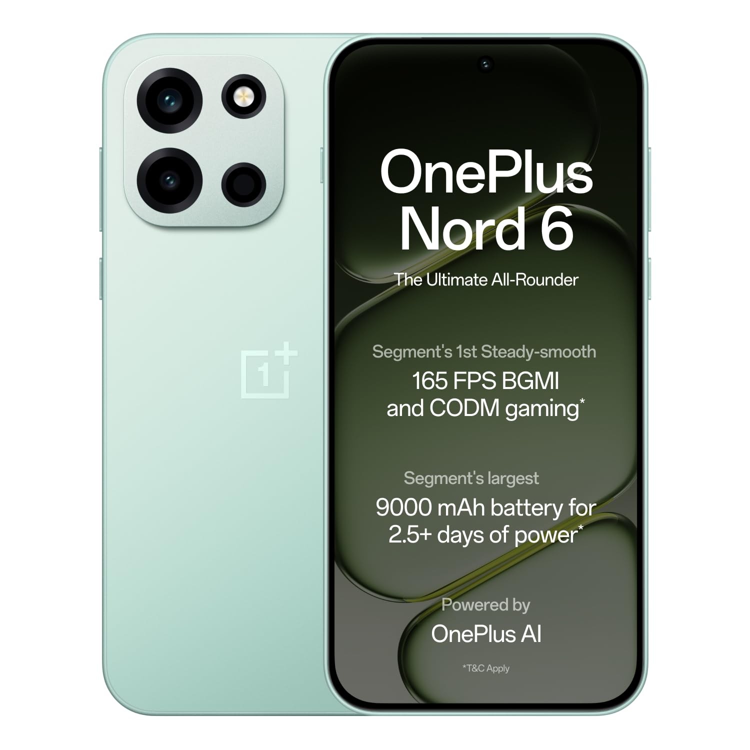 OnePlus Nord 6 (12 GB + 256GB Green) Snapdragon 8s Gen 4 NFC Global Version.
