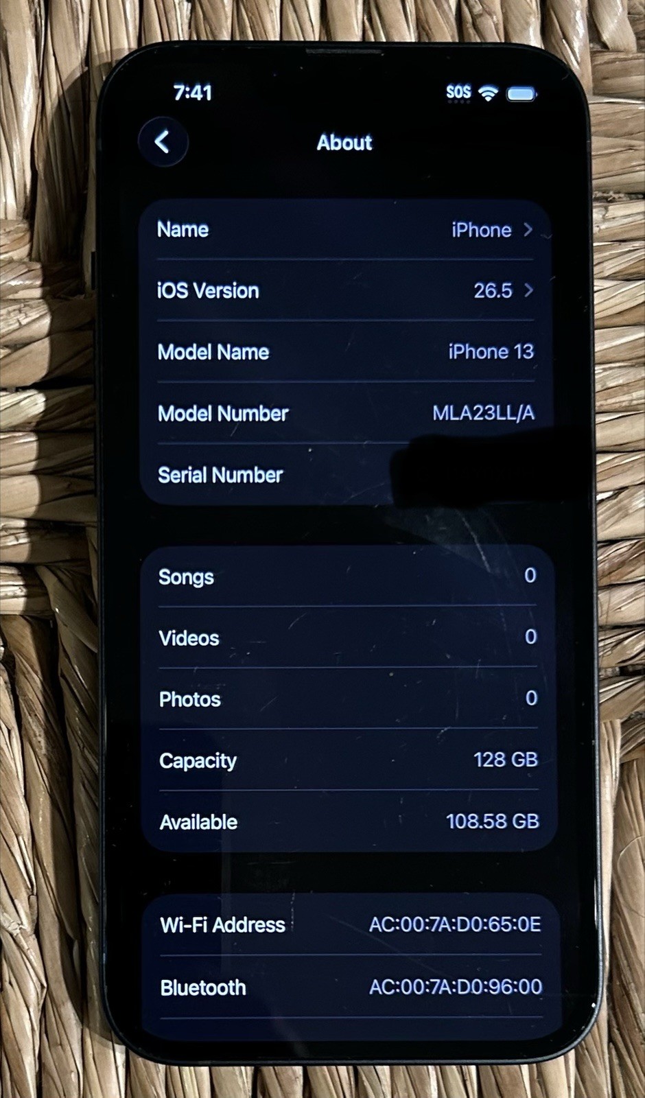 Apple iPhone 13 – Midnight 128GB A2482 Unlocked