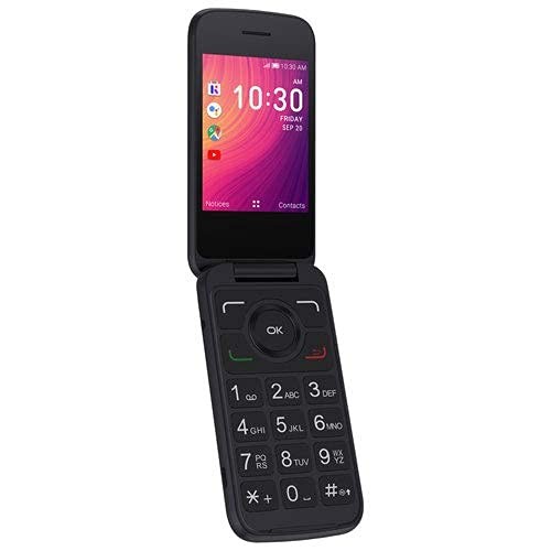 Alcatel GO FLIP 3 Black 4GB 4052W (GSM Unlocked) Flip Phone – For Senior Easy…