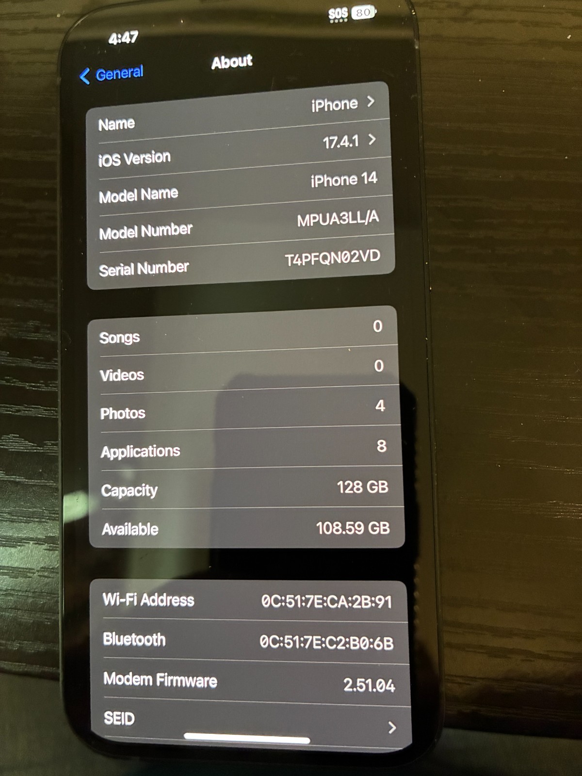 Apple iPhone 14 – 128 GB – Midnight (Unlocked)