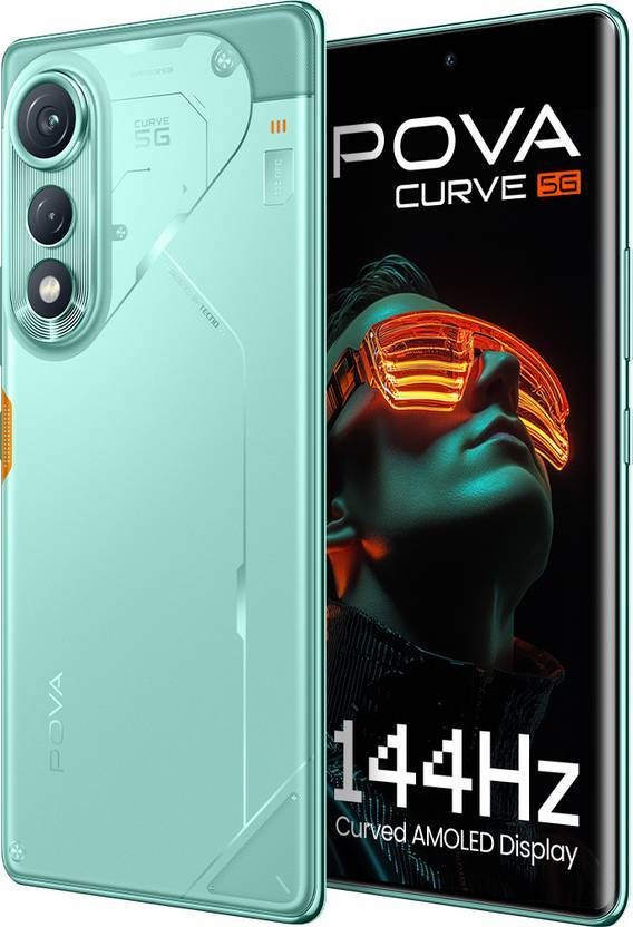 Tecno Pova Curve 5G (Cyan, 128 GB 6 GB RAM) Dimensity 7300 NFC Global Version