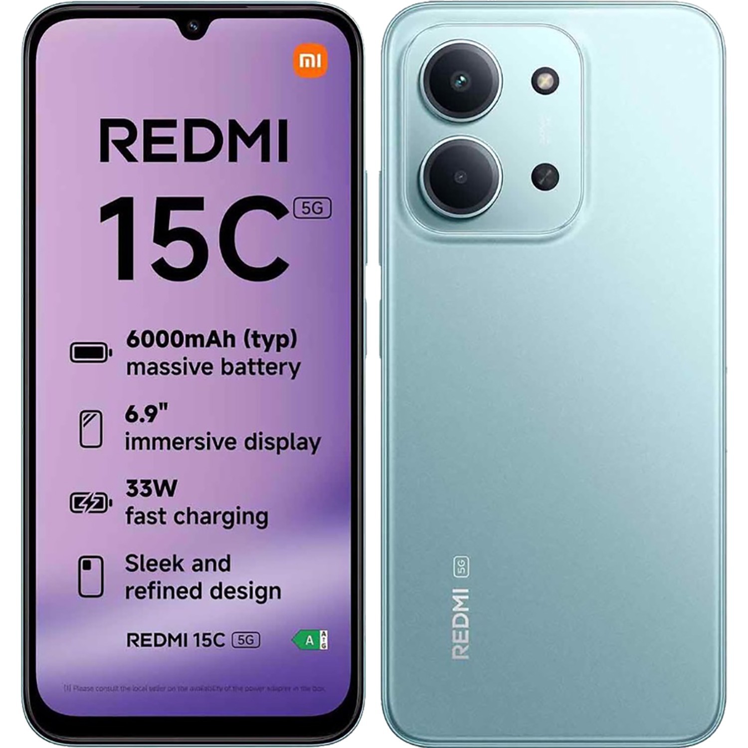 Xiaomi Redmi 15C 5G Mint Green 256GB + 4GB Dual-SIM Unlocked GSM NEW