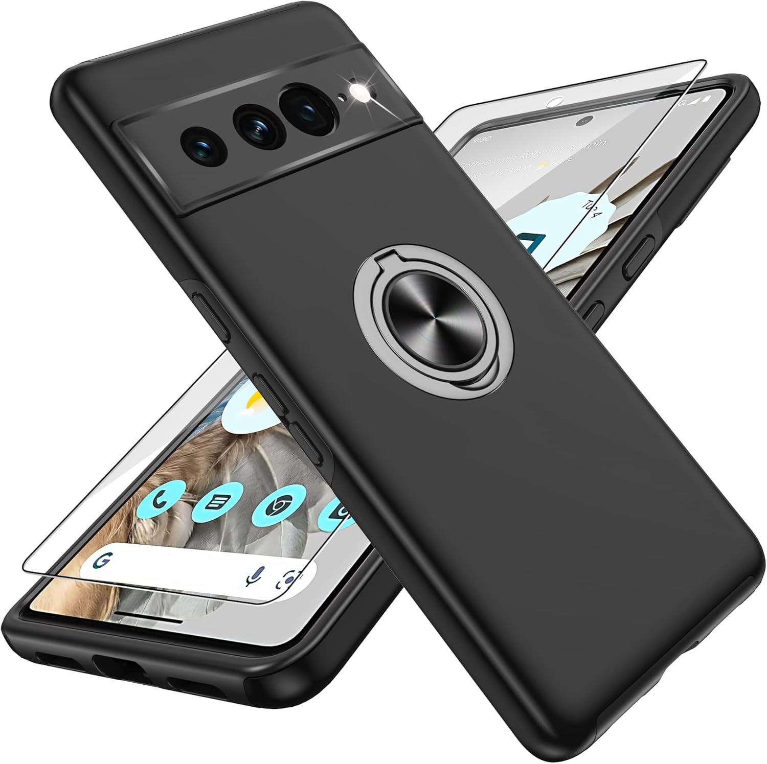 for Pixel 7 Pro Case with HD Screen Protector, Shockproof Case for Google Pixel