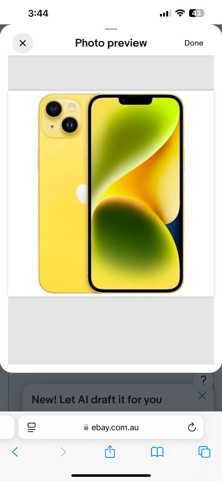 Apple iPhone 14 Plus – 128GB – Yellow Tik tok australia