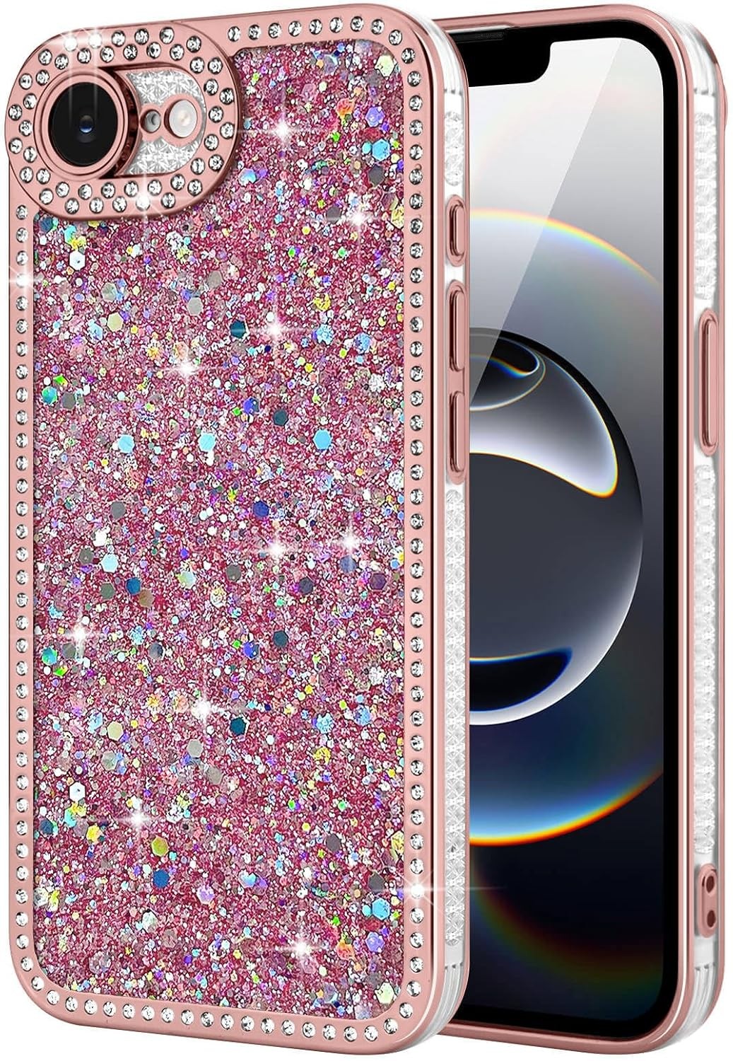iPhone 17e/16e Case Glitter, Luxury Shiny Bling Sparkly Phone Cover for Women Gi
