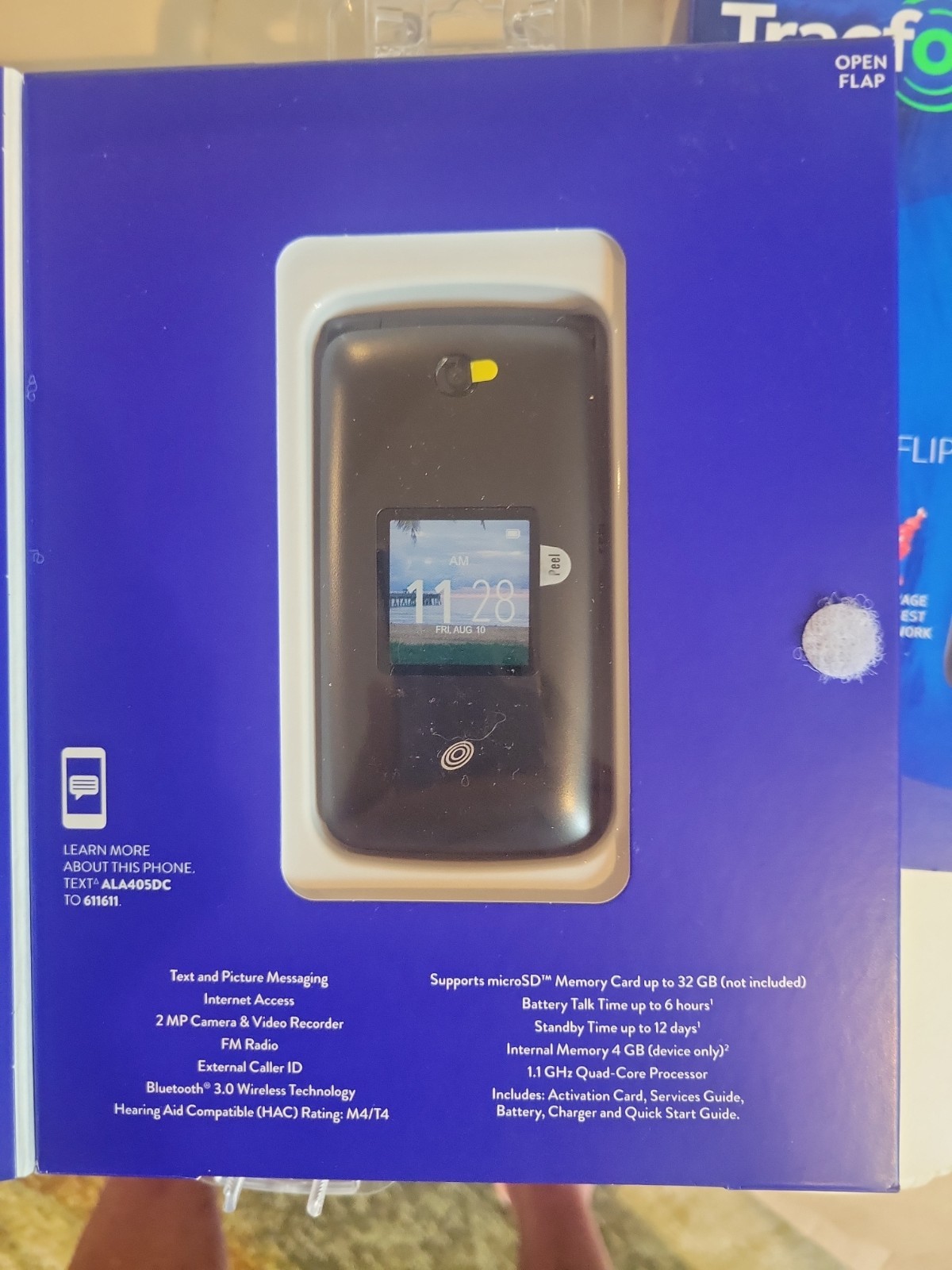 Alcatel MyFlip MyFlip 2 A405DL Grayish Blk ( TracFone ) Flip Phone NEW
