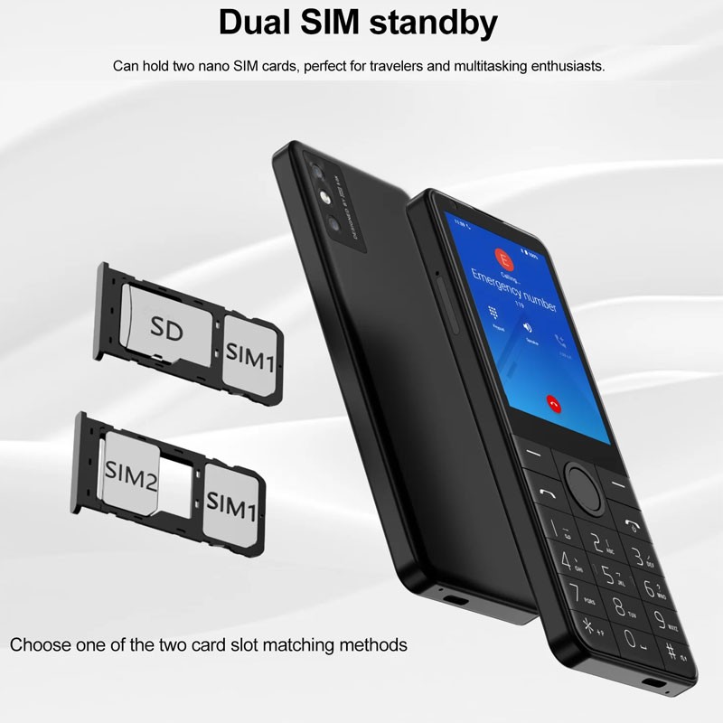 DOOV R77 PRO Ultra Slim Android 14 Smartphone Cell Phone Keyboard Student Mobile