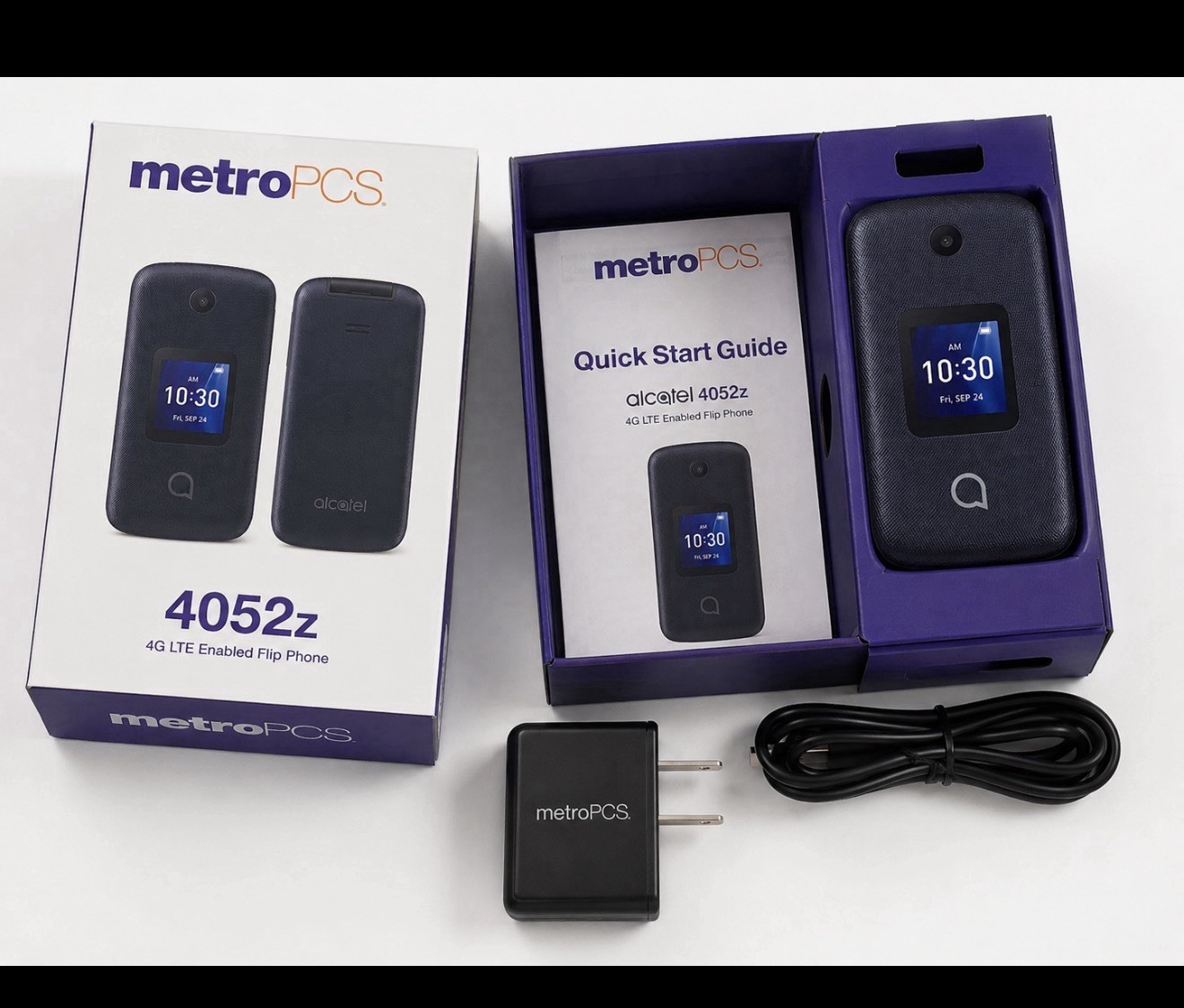 Alcatel Go Flip 4 4056Z 4G LTE Blue Flip Phone (Metro by T-Mobile Only)