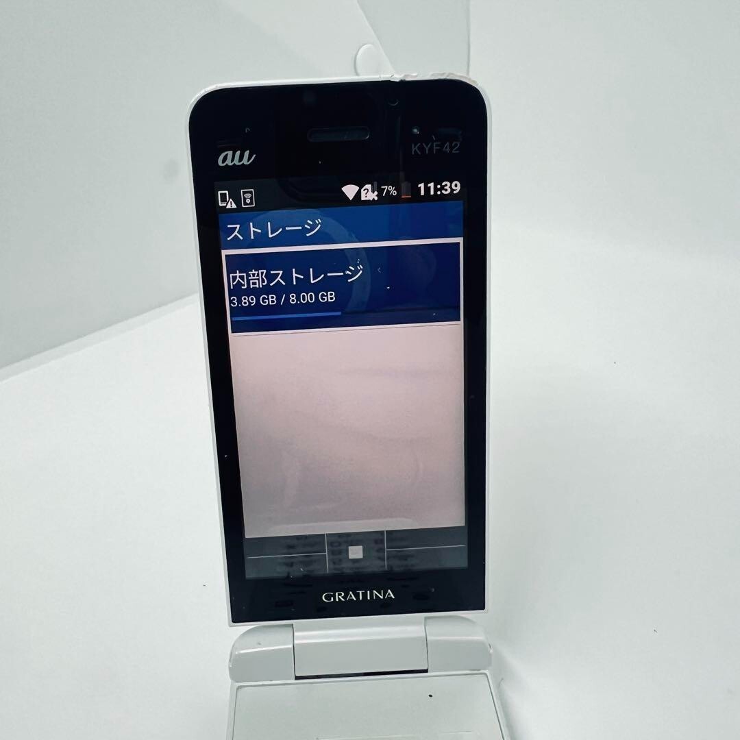 KYOCERA KYF42 GRATINA Keitai Android Flip Phone White Good