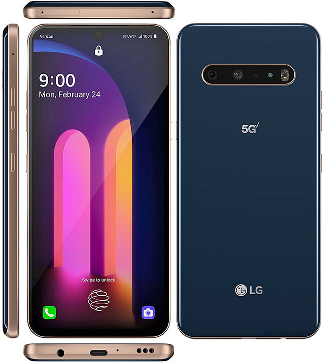 Verizon LM-600VM LG V60 ThinQ 5G UW LMV600VML 6.8″ 64.0MP 4G LTE Mobile Phone