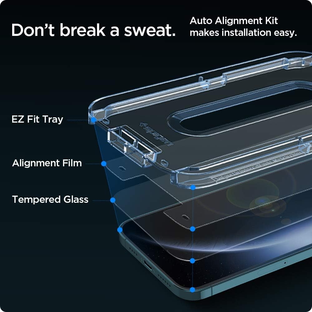 2PCS Tempered Glass Screen Protector for iPhone 12 Pro Max 6.7 Inch Case Friendl