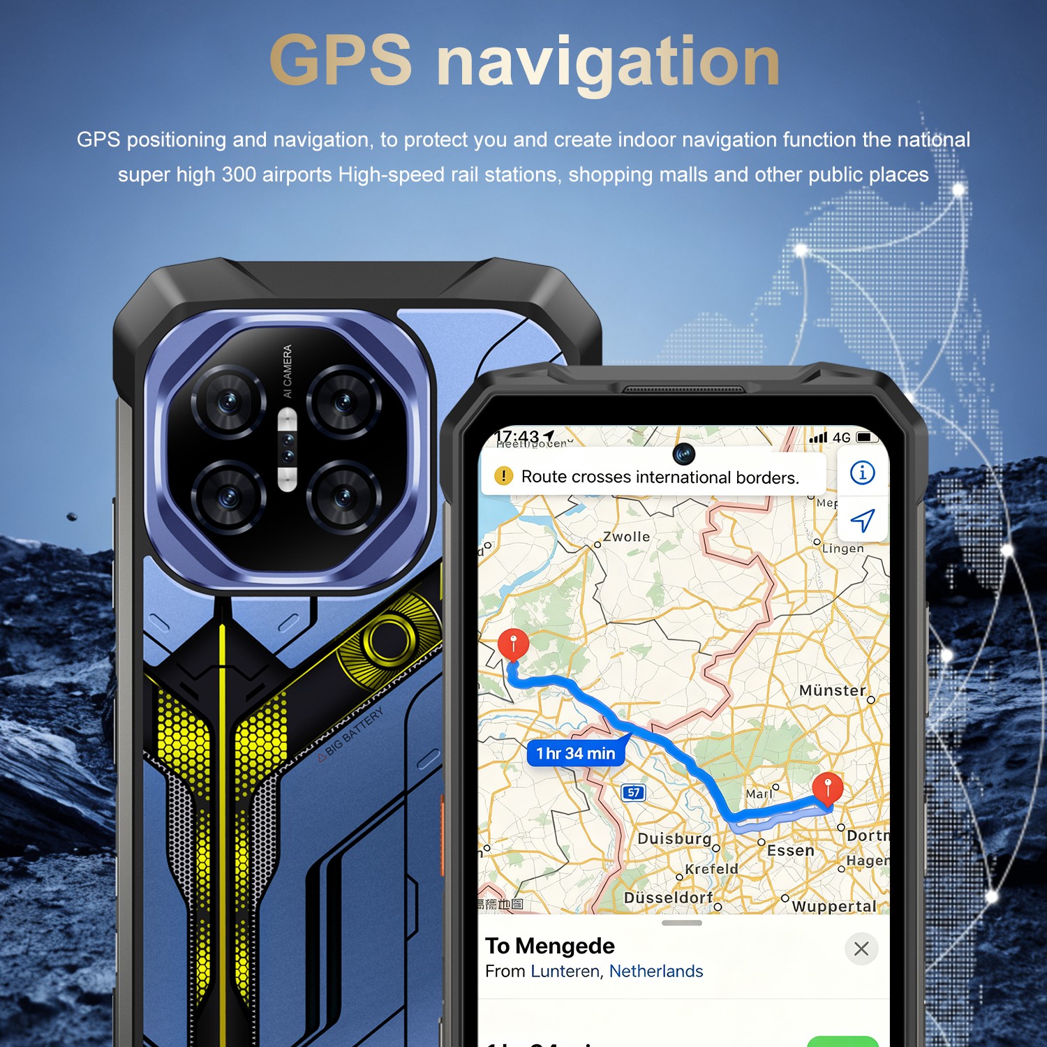 Rugged Smartphone R26 Ultra 256G 5G Unlocked Cell Phone Android15 10000mAh