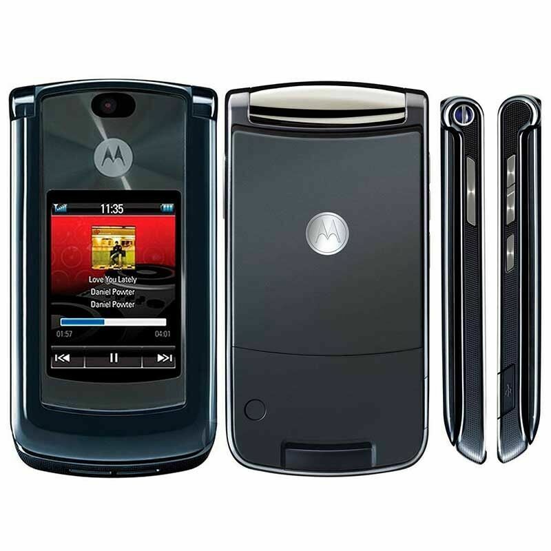 Unlocked Original Motorola Razr 2 V8 2GB 2.0MP Flip Java Cell Mobile Phone