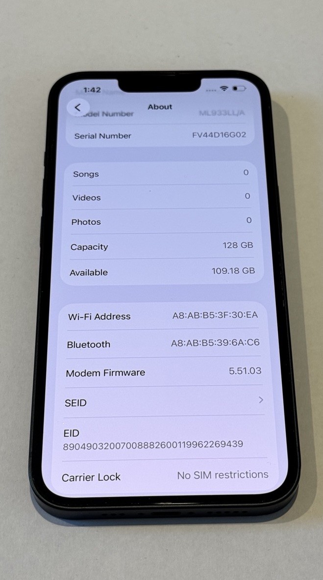 Apple iPhone 13 – 128gb – Midnight – Unlocked