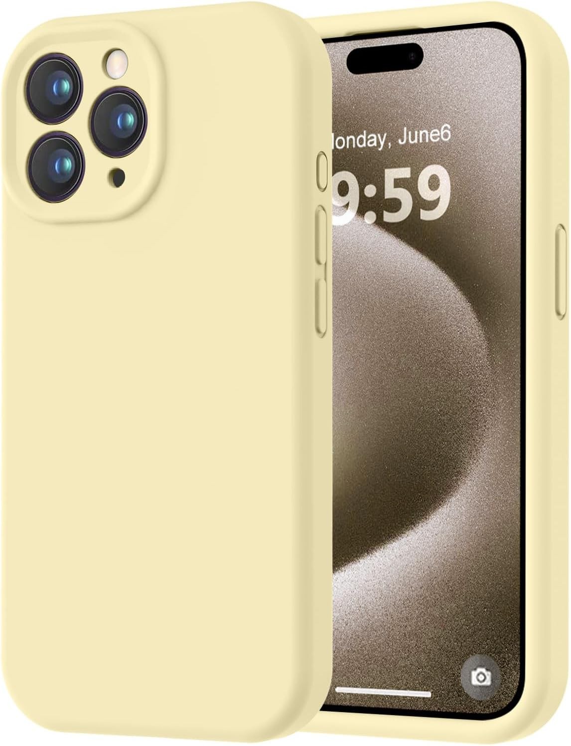 Designed for iPhone 15 Pro Case, Premium Silicone Shockproof Protective Phone Ca