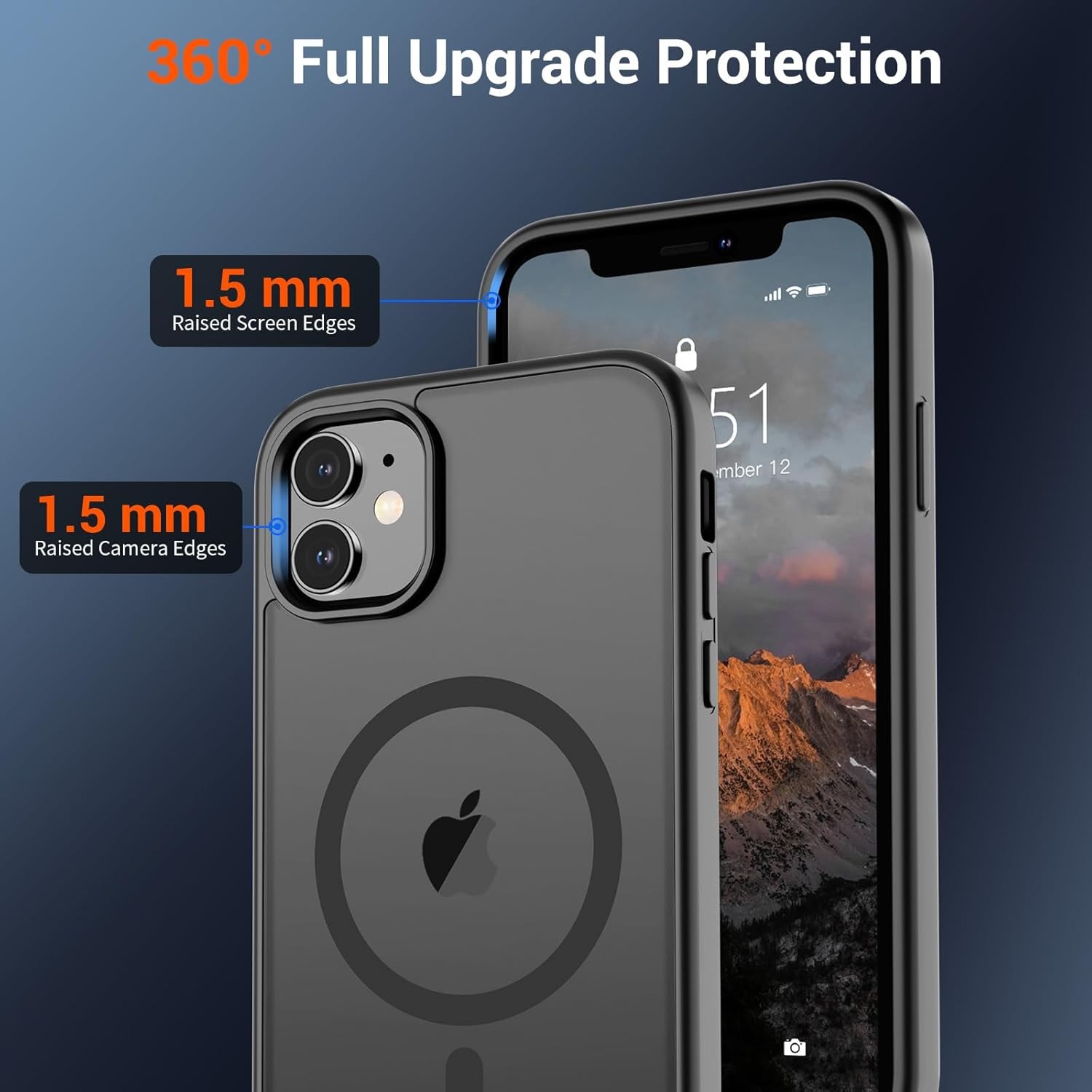 Magnetic for iPhone 12 Mini Case & iPhone 13 Mini Case Slim Translucent Matte Co