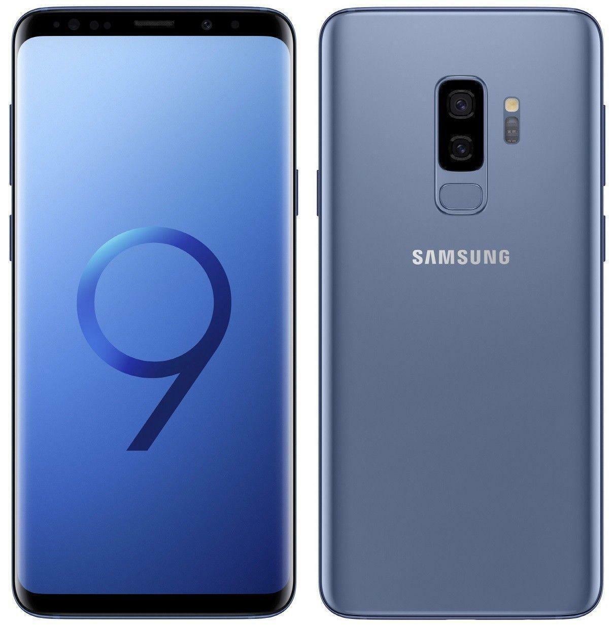 Samsung Galaxy S9+ SM-G965U Unlocked 64GB Coral Blue C Medium Burn