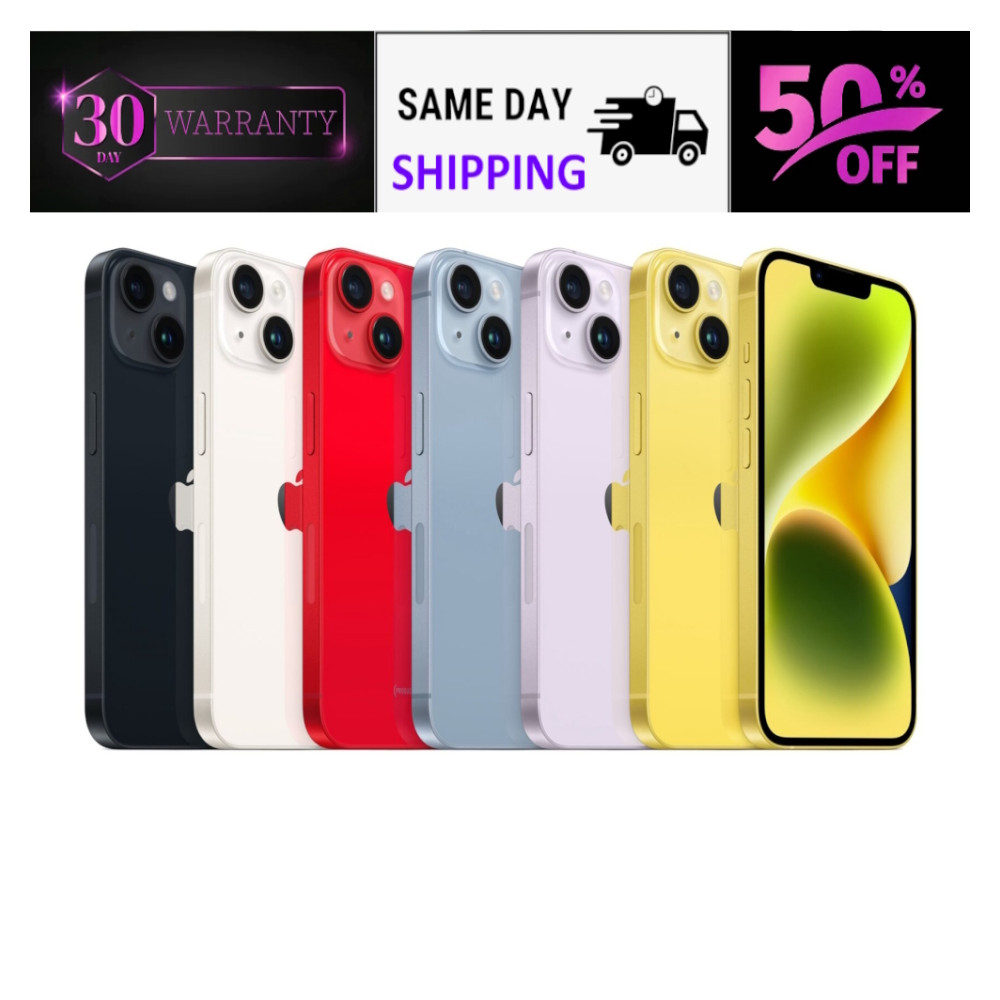 Apple iPhone 14 128GB 512GB Unlocked Verizon AT&T Clean ESN 5G