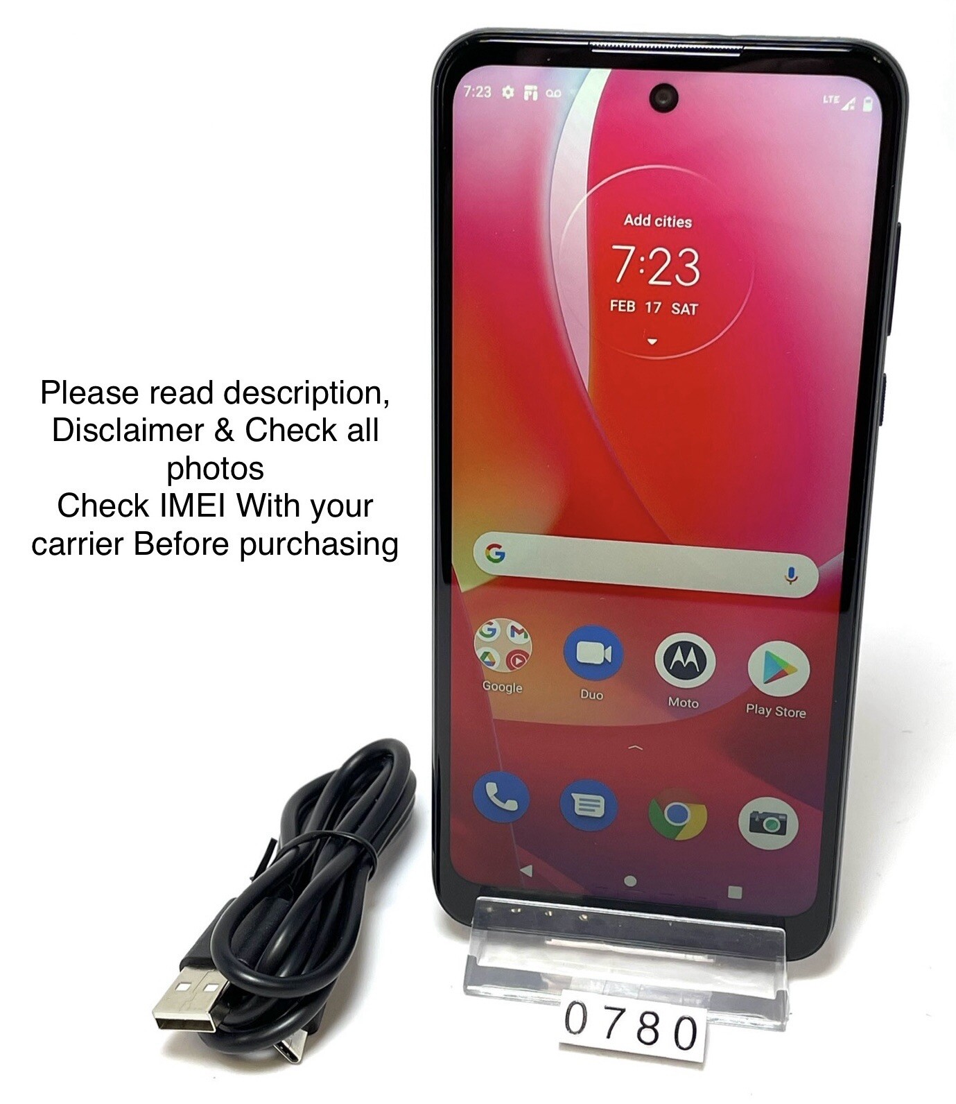 Motorola moto g power 2022 XT2165-5 64GB (Unknown Carrier) In Great Condition.
