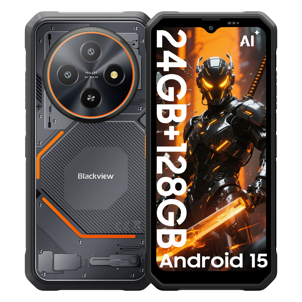 Blackview FORT 2 AI Rugged Smartphone 24GB+128GB 6.56″ Android 15 Dual SIM NFC