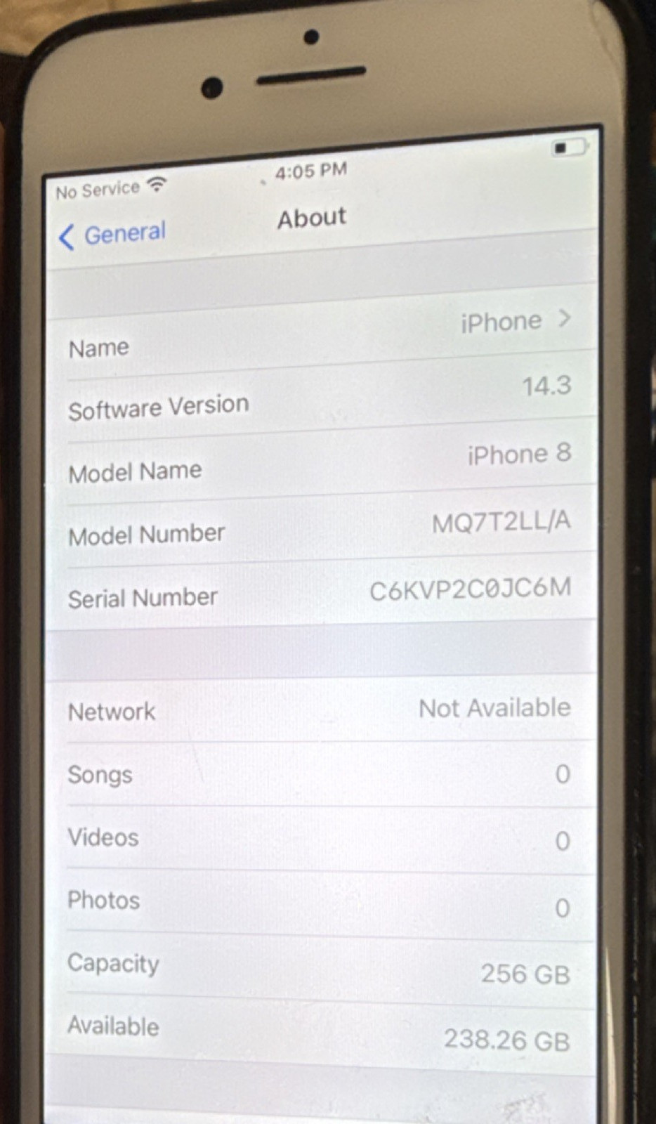 iPhone 8 256GB iOS Smartphone 4.7in Display Mobile Phone. AT&T.