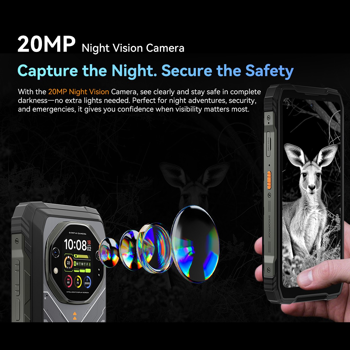 Blackview OSCAL TANK 1 5G Rugged Smartphone 48GB+512GB 6.78″ 20000mAh NFC 64MP