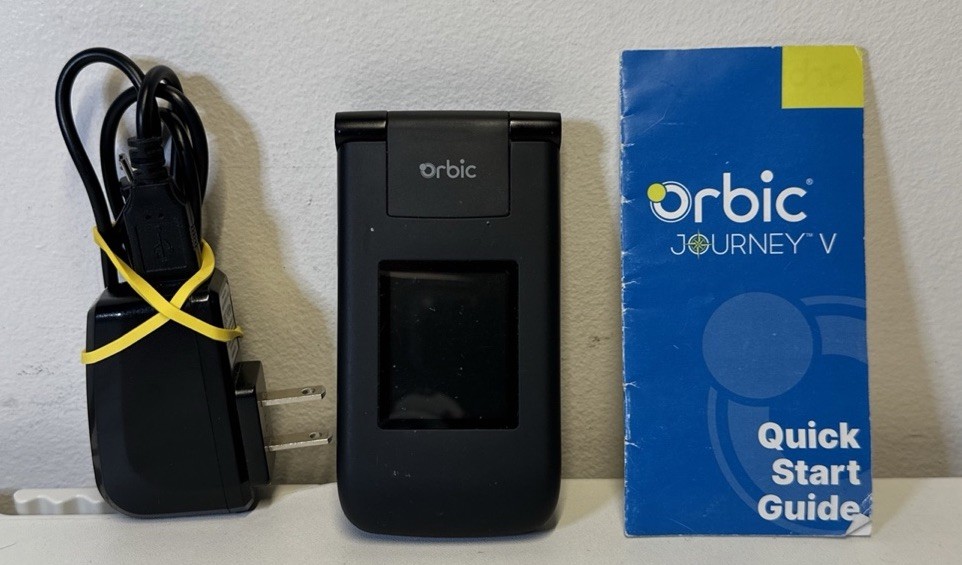 Orbic Journey V Flip Phone RC2200L Tracfone w/Charger Manual SIM Card
