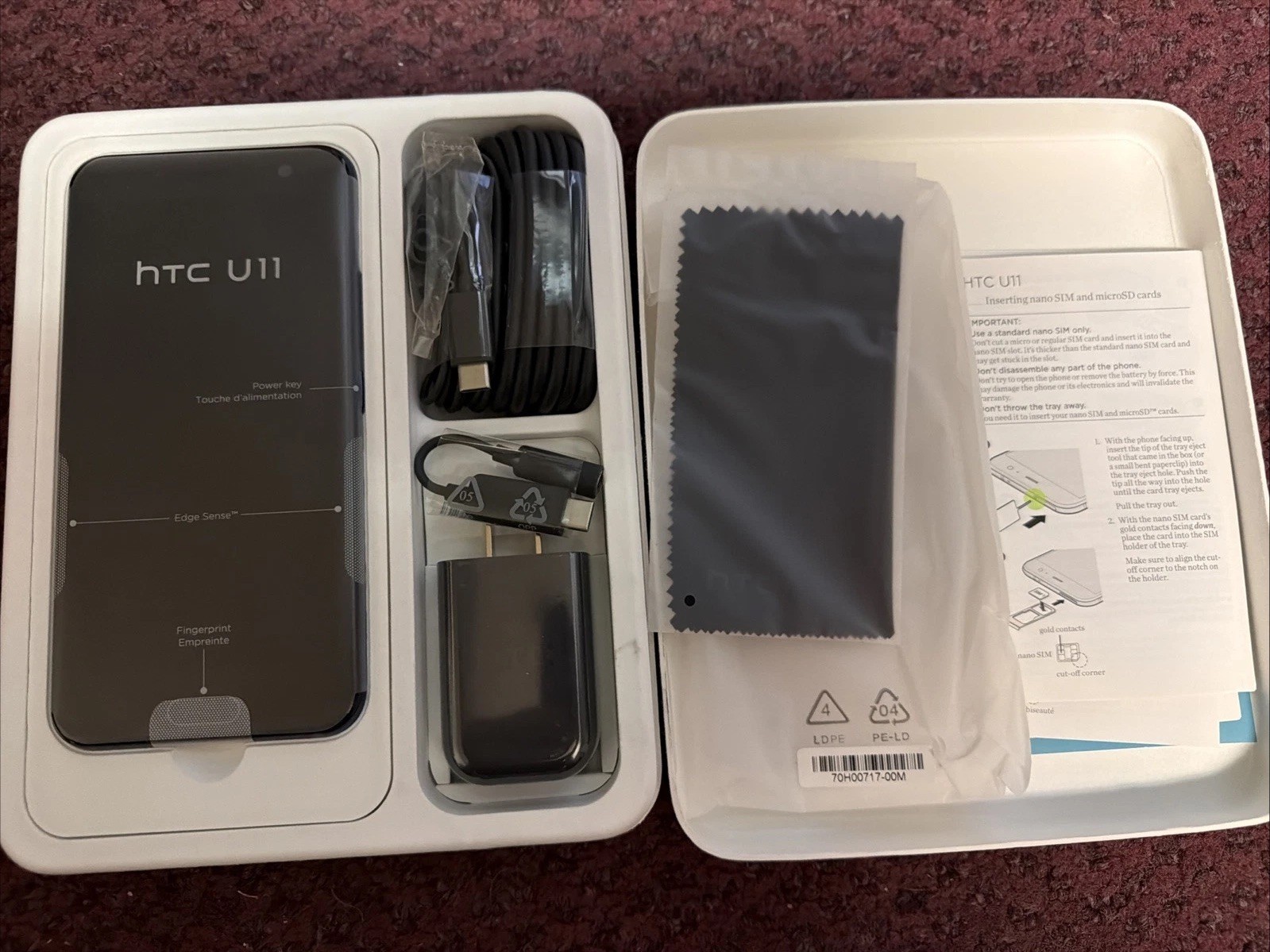 HTC U11+ 4G LTE 64GB 128GB ROM Dual SIM GPS 12MP Wifi Smart Phone 6″ Android